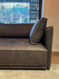 Ecksofa Cube Lounge Stoff Boxter CA1038 075 Braun Grau Gleiter Kunstoff Schwarz Inklusive Kissen
