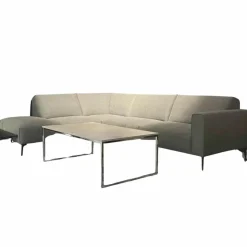 Ecksofa Diego Stoff Remi 158 Niagara Grau Inklusive Holzablage