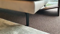 Ecksofa Ego Leder Stone Grey mit Nackenrolle