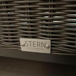 Ecksofa Fontana Outdoor Geflecht Basaltgrau Bezug Seidengrau Gestell Aluminium