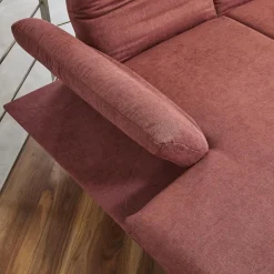 Ecksofa Francis Stoff 10 Impression 49 Metallkufe Pulverbeschichtet Matt Schwarz