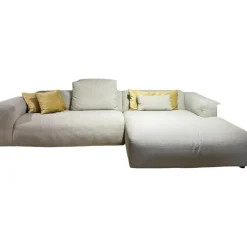 Ecksofa Freistil 187 Stoff 4072 Seidengrau Grau Füße Kunststoff Inklusive 3 Kissen