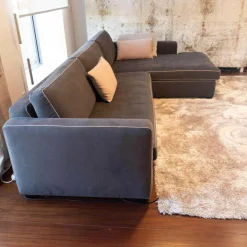 Ecksofa Gatsby Fest Smart-Back Stoff Djakarta Graphit mit Kissen