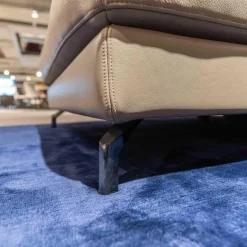 Ecksofa Ginerva Longchair Dickleder 4/80 105 Greige Kiowa Mit Motorischer Relaxfunktion