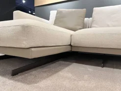 Ecksofa Horizon Stoff Nebraska 18 Beige Leder Sienna 5005 Beige Füße Metall Inklusive Kissen