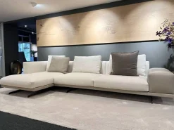 Ecksofa Horizon Stoff Nebraska 18 Beige Leder Sienna 5005 Beige Füße Metall Inklusive Kissen
