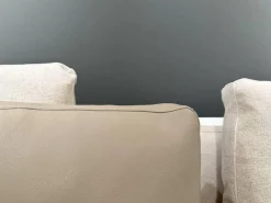 Ecksofa Horizon Stoff Nebraska 18 Beige Leder Sienna 5005 Beige Füße Metall Inklusive Kissen