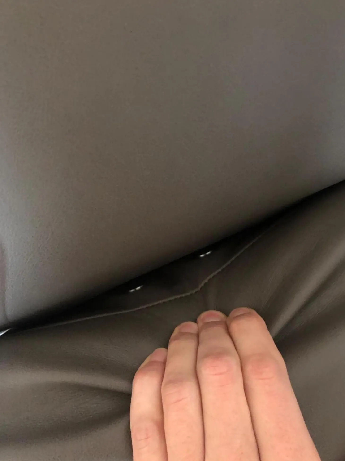 Ecksofa HU RL20001 Leder Vivre Greystone Grau Füße Aluminium Schwarz Lackiert Mit Verstellbaren Rückenpolster