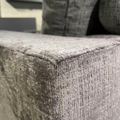 Ecksofa Indigo Stoff 23093 Mit 3 Lederkissen Und Kopfstütze