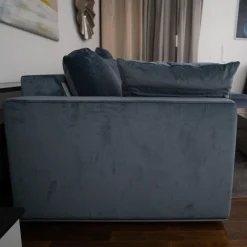 Ecksofa Inspiration Aktionsstoff Leno BW 1746-151 Blau Grau