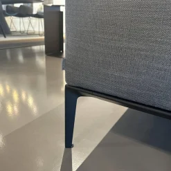Ecksofa Jaan Living Stoff Bora 7748 Slate Grau Fuß Schwarz Matt Pulverbeschichtet Inklusive Kissen