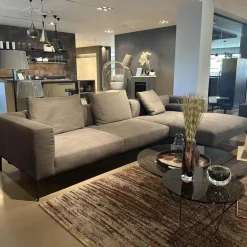 Ecksofa Jaan Living Stoff Bora 7748 Slate Grau Fuß Schwarz Matt Pulverbeschichtet Inklusive Kissen