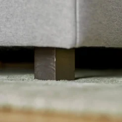 Ecksofa Keala Stoff A Fiesta 17 Concrete Fuß Holz Dunkelbraun