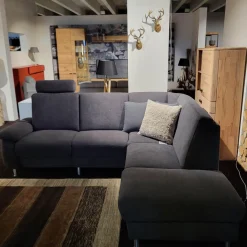 Ecksofa KS 996821 Stoff D Grau Füße Alurohr Mit Einsteckvorrichtung