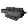 Ecksofa Living Landscape 755 Stoff Lucia 7680 Moonlight Grau Sockel Buche Schwarz Mit Side Table Massivholz Eiche