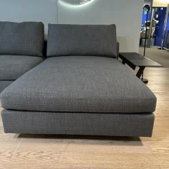 Ecksofa Living Landscape 755 Stoff Lucia 7680 Moonlight Grau Sockel Buche Schwarz Mit Side Table Massivholz Eiche