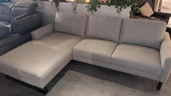 Ecksofa Living Stoff Solanto 180 Dolphin Grau Fuß MR1 Schwarz
