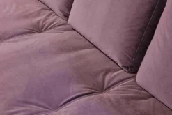 Ecksofa Loano Stoff Super Velvet Royal Purple PG 4 Metallfüße Schwarz