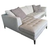 Ecksofa Lucrezia Soft Stoff Solaris 300 Tortora Beige mit 5 Kissen