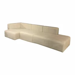 Ecksofa Mags Stoff Kvadrat Fiord 151 Grau Füße Kiefernholz Schwarz Gebeizt Inklusive Rückenkissen