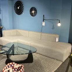 Ecksofa Mags Stoff Kvadrat Fiord 151 Grau Füße Kiefernholz Schwarz Gebeizt Inklusive Rückenkissen