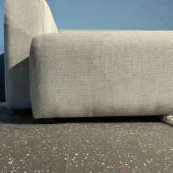 Ecksofa Mags Stoff Kvadrat Fiord 151 Grau Füße Kiefernholz Schwarz Gebeizt Inklusive Rückenkissen