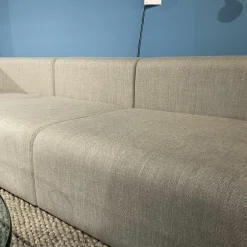 Ecksofa Mags Stoff Kvadrat Fiord 151 Grau Füße Kiefernholz Schwarz Gebeizt Inklusive Rückenkissen