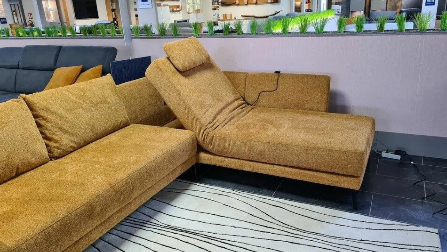 Ecksofa Mandy S672 Stoff 0740/05 Braun Orange
