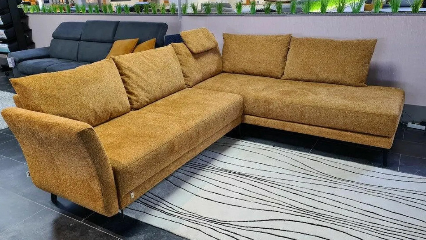 Ecksofa Mandy S672 Stoff 0740/05 Braun Orange