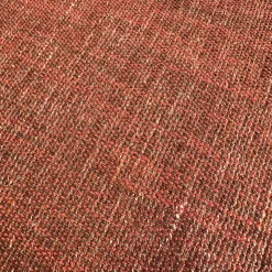 Ecksofa Mell Lounge Stoff 9202 Dunkelrot Fußrahmen Verchromt mit 3 Rückenkissen