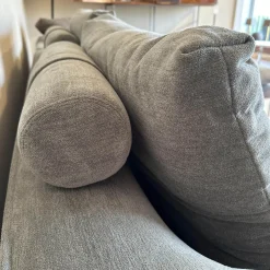 Ecksofa Mell Lounge Stoff 8143 Taupe Grau Füße Verchromt Mit Kunststoffgleitern