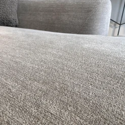 Ecksofa Mell Lounge Stoff 8143 Taupe Grau Füße Verchromt Mit Kunststoffgleitern