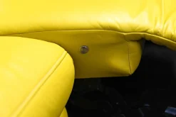 Ecksofa Mobi Leder Dolcia Lemon mit Elektrischer Relaxfunktion und Kopfteilverstellung Manuell