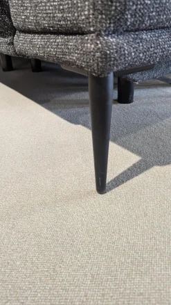 Ecksofa Moon Stoff Sneak 67 Anthrazit Füße Metall Schwarz Matt Mit Elektrischer Wallfree Relaxfunktion