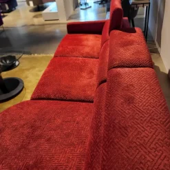 Ecksofa MR 4510 Stoff JAB 2 Rot Metallfuß Schwarz Matt Inklusive Manueller Kopfteilverstellung