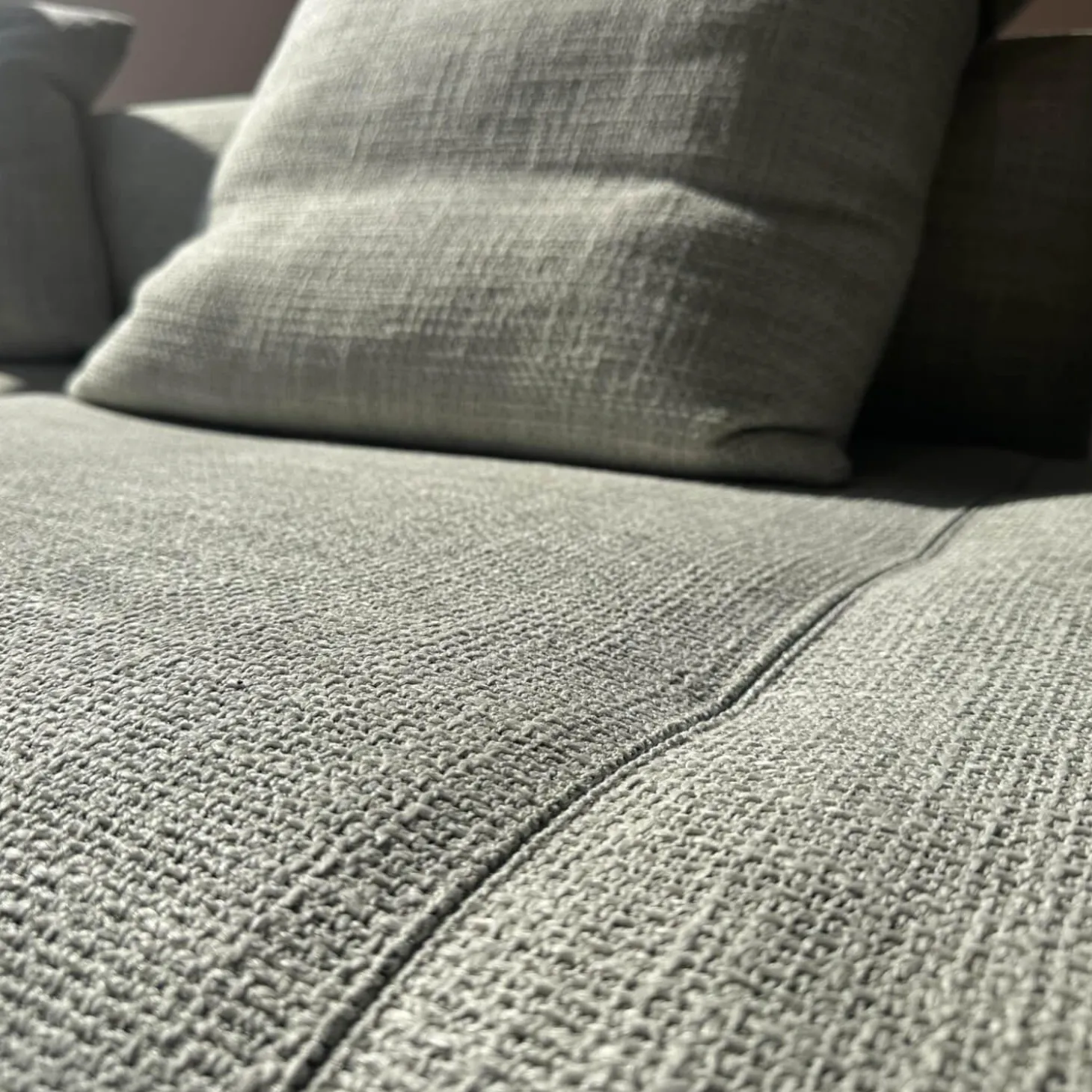 Ecksofa Muud Stoff Weave 7757 Pearl Gestell Schwarz Nackenrolle Leder Paco Black Schwarz