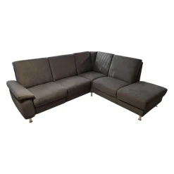 Ecksofa Nassau Stoff Denise Grau 5697.026 Füße Chrom