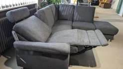 Ecksofa Nassau Stoff Denise Grau 5697.026 Füße Chrom