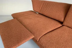 Ecksofa Nova 1378 Stoff Pura Grappa Rot Braun Rahmenkufe Anthrazit Pulverbeschichtet Inklusive Elektrische Verstellung