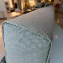 Ecksofa Paolino Stoff Grau PG E Daunenfüllung Husse Abnehmbar