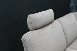 Ecksofa Picco Stoff Amane AC Malve Beige Braun mit Armlehnenverstellung