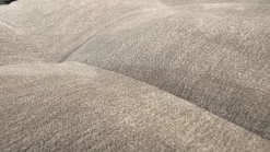 Ecksofa Pixel Stoff 20 Lusso Grün Grau Inklusive Hocker