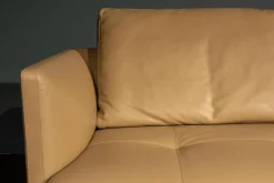 Ecksofa Prime Time Bezug Leder Elen Steingrau 1227 Struktur Bronze Matt Lackiert