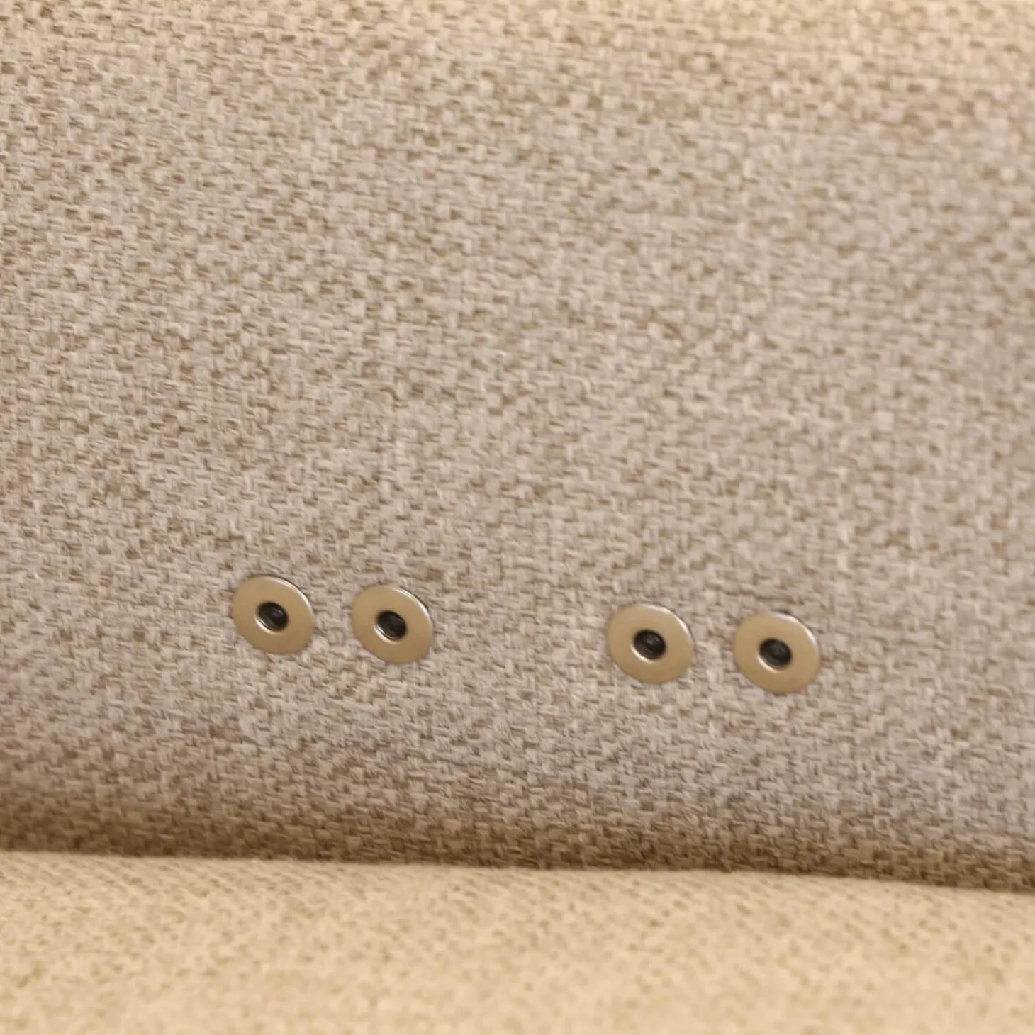 Ecksofa Radioso 290BB290 Stoff Wembley Angora Beige Füße Stahl Black 01 Schwarz Lackiert Mit Nackenstütze