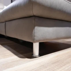 Ecksofa Relaxa 5 5 Leder Evita Smoke Grau Fuß Alusäulen Inklusive Drehsessel Komfort 3.0