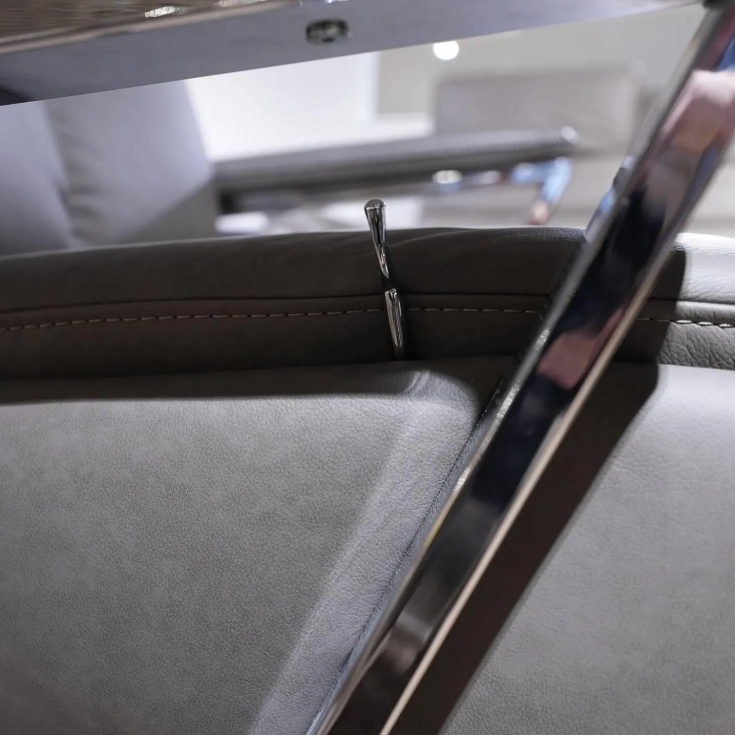 Ecksofa Relaxa 5 5 Leder Evita Smoke Grau Fuß Alusäulen Inklusive Drehsessel Komfort 3.0