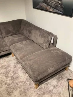 Ecksofa Rockport A Stoff Cord 83 Cacao Braun Füße Massivholz Geölt Inklusive Motorischem Sitzauszug