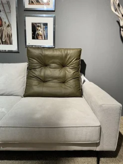 Ecksofa Samara Stoff Stoff XBO Creme Füße Schwarz ohne Dekokissen