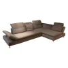 Ecksofa Select Venus Plus Stoff Q2 Ocean W82 22 Grey Grau Fuß Metall Matt Gebürstet Mit Kissen