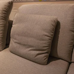 Ecksofa Select Venus Plus Stoff Q2 Ocean W82 22 Grey Grau Fuß Metall Matt Gebürstet Mit Kissen